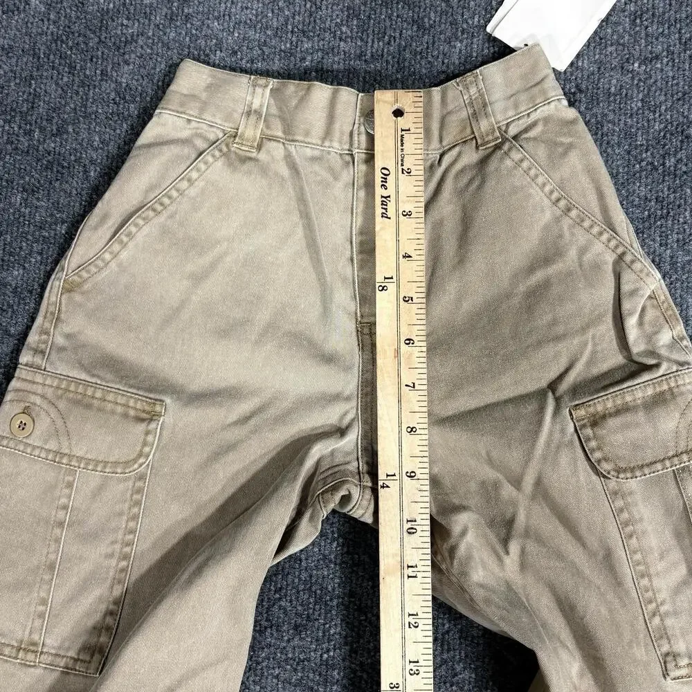 OshKosh B'gosh Shorts Boys 6 Beige Cargo Twill Pigment Dye Elastic Waist
